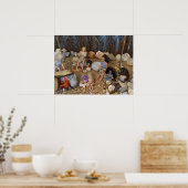 Das Abendessen wird serviert. Poster (Küche)