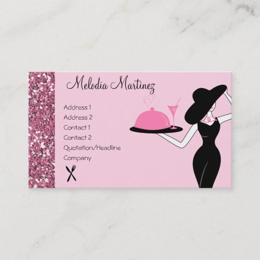 Das Abendessen wird serviert Visitenkarte (Vorderseite)