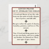 Das Abendgebet des hl. Ephraim, die syrische - Kar Postkarte (Vorne/Hinten)
