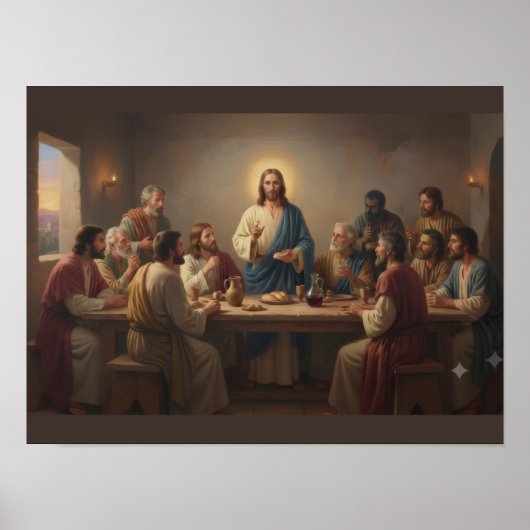 Das Abendmahl Poster – Jesus Christus und Jünger (Vorne)