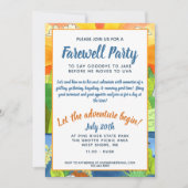 Das Abenteuer Begin Farewell Party gelassen Einladung (Vorderseite)