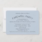 Das Abenteuer Begin Foto Farewell Party gelassen Einladung (Rückseite)