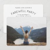 Das Abenteuer Begin Foto Farewell Party gelassen Einladung (Vorne/Hinten)