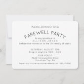 Das Abenteuer Begin Foto Farewell Party gelassen Einladung (Rückseite)