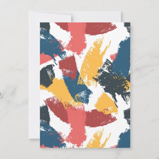 Das Abenteuer beginnt Brush Stroke Foto Abschluss Einladung (Rückseite)