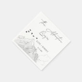 Das Abenteuer beginnt ⎥ elegante Stencil Hochzeit Serviette (Ecke)