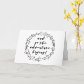 Das Abenteuer beginnt - Glückwünsche - Neues Haus Karte (Gelbe Blume)