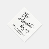 Das Abenteuer Beginnt Handschrift Typography Serviette (Ecke)