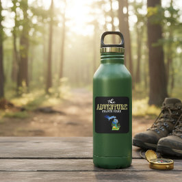 Das Abenteuer beginnt hier mit dem Michigan Square Quadratischer Aufkleber