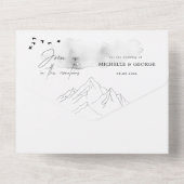 das abenteuer beginnt Hochzeit (kein ENV erforderl All In One Einladung (Rückseite)