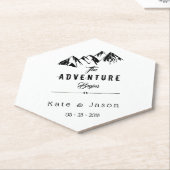 Das Abenteuer beginnt Hochzeit Untersetzer (angewinkelt)