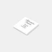Das Abenteuer beginnt Hochzeitspaar Name Datum ein Post-it Klebezettel (angewinkelt)