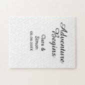 Das Abenteuer beginnt Hochzeitspaar Name Datum ein Puzzle (Horizontal)