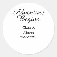 Das Abenteuer beginnt Hochzeitspaar Name Datum ein