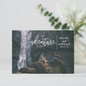 Das Abenteuer beginnt | Hochzeitssache Das Foto Da Save The Date (Stehend Vorderseite)