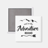 Das Abenteuer beginnt in Trendy Magnet (Vorderseite/Rückseite)