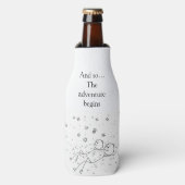 "Das Abenteuer beginnt" Koozie Flasche Cooler Flaschenkühler (Flaschenvorderseite)