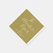Das Abenteuer beginnt minimal | Hochzeitsserviett Serviette (Ecke)