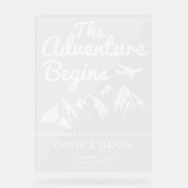 Das Abenteuer beginnt mit dem Begrüßungsempfang Acrylschild (Vorderseite)