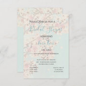 Das Abenteuer beginnt mit dem blühenden Brautparty Einladung (Vorne/Hinten)