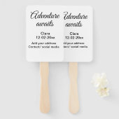 Das Abenteuer beginnt mit dem Hinzufügen des Namen Fächer (Vorne und Hinten)