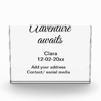 Das Abenteuer beginnt mit dem Hinzufügen des Namen Fotoblock