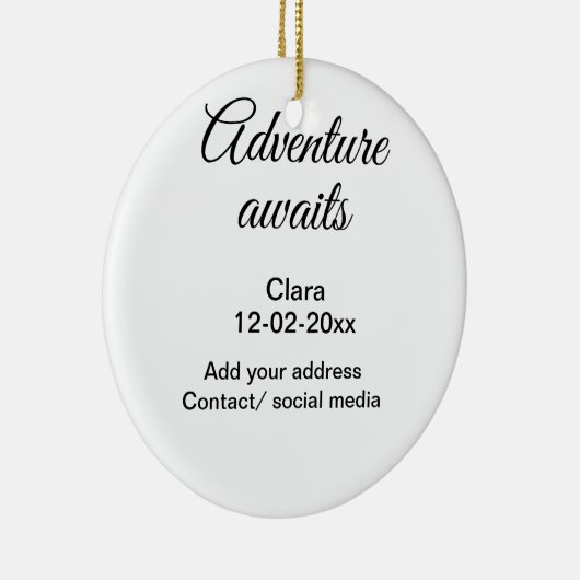 Das Abenteuer beginnt mit dem Hinzufügen des Namen Keramik Ornament (Rechts)