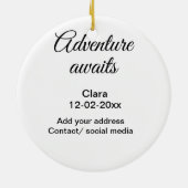 Das Abenteuer beginnt mit dem Hinzufügen des Namen Keramik Ornament (Hinten)