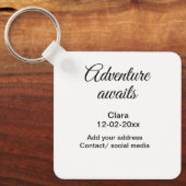 Das Abenteuer beginnt mit dem Hinzufügen des Namen Schlüsselanhänger (Vorderseite)