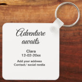 Das Abenteuer beginnt mit dem Hinzufügen des Namen Schlüsselanhänger (Rückseite)