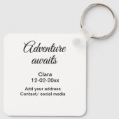 Das Abenteuer beginnt mit dem Hinzufügen des Namen Schlüsselanhänger (Rückseite)