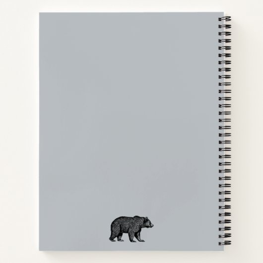 Das Abenteuer beginnt mit dem Walking Bear Journal Notizblock (Rückseite)