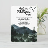 Das Abenteuer beginnt mit der Abschiedszeit-Party Einladung (Stehend Vorderseite)