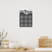 Das Abenteuer beginnt mit der Bergsitzkarte Poster (Küche)