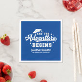 Das Abenteuer beginnt mit der Blue Graduation Part Serviette (Beispiel)