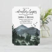 Das Abenteuer beginnt mit der Dusche Paare. Einladung (Stehend Vorderseite)