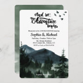 Das Abenteuer beginnt mit der Dusche Paare. Einladung (Vorne/Hinten)