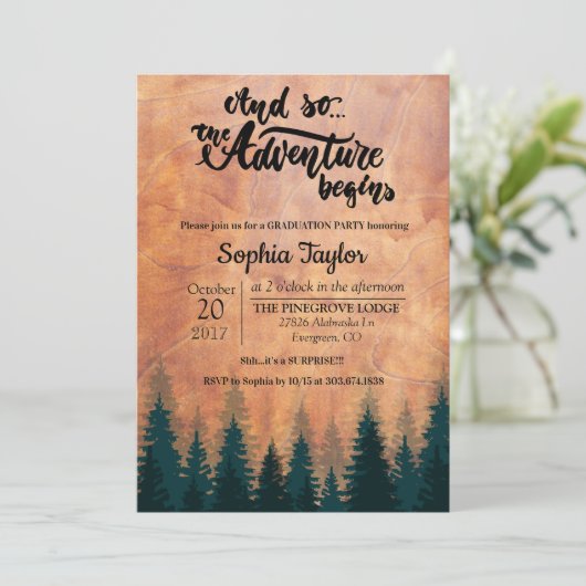 Das Abenteuer beginnt mit der Einladung zum Abschl (Stehend Vorderseite)