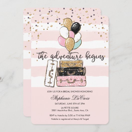 Das Abenteuer beginnt mit der Einladung zur Brautd (Vorne/Hinten)