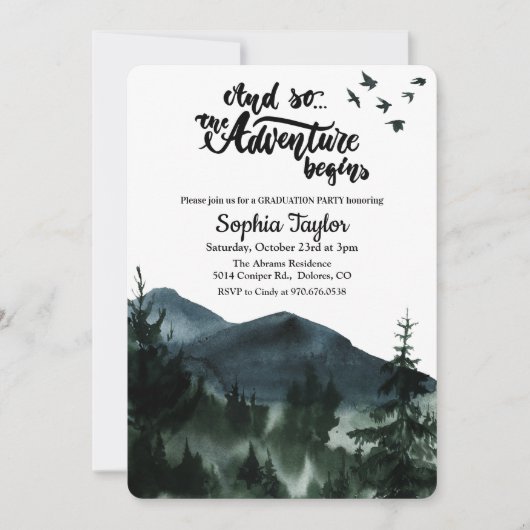 Das Abenteuer beginnt mit der Einladung zur Gradui (Vorderseite)