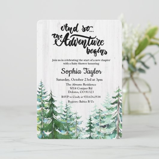 Das Abenteuer beginnt mit der Einladung zur Kinder (Stehend Vorderseite)