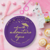 Das Abenteuer beginnt mit der Gold Foil Graduation Pappteller (Party)