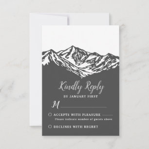 Das Abenteuer beginnt mit der Hochzeit des Berges  RSVP Karte