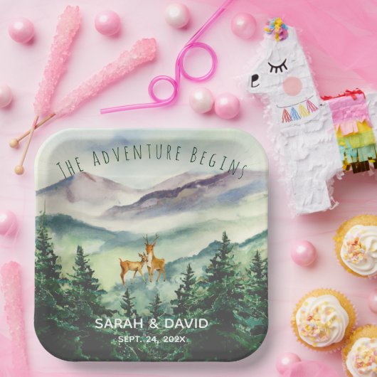 Das Abenteuer beginnt mit der Hochzeit des Hirschw Pappteller (Party)