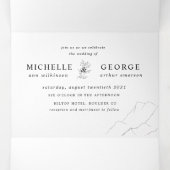 Das Abenteuer beginnt mit der Hochzeit Dreifach Gefaltete Einladung (Innenseite Mitte)