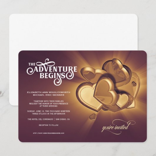 Das Abenteuer beginnt mit der Hochzeitsfeier (Vers Ankündigung (Vorne/Hinten)