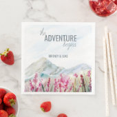 Das Abenteuer beginnt mit der Hochzeitswasserfarbe Serviette (Beispiel)