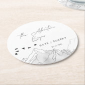 Das Abenteuer beginnt mit der modernen Hochzeit Runder Pappuntersetzer (Angewinkelt)