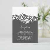 Das Abenteuer beginnt mit der Mountain Gray Empfan RSVP Karte (Stehend Vorderseite)