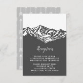 Das Abenteuer beginnt mit der Mountain Gray Empfan RSVP Karte (Vorne/Hinten)